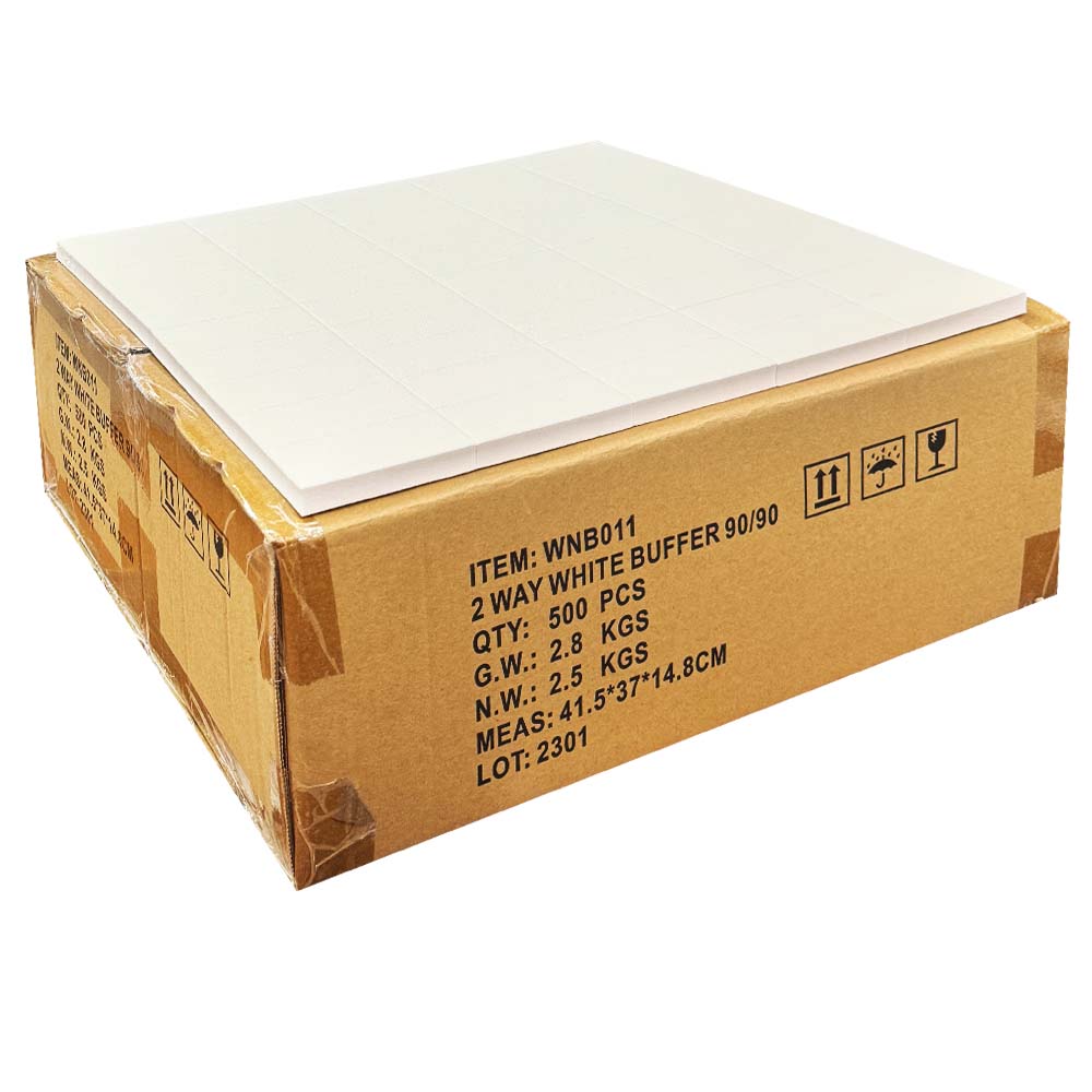 BeautyPlus Slim White/White Buffer 90/90 Pack50 WNB011 09090
