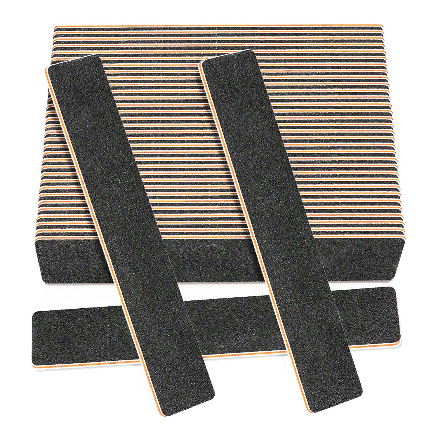 Nail File Jumbo Black 100/100 Washable Serrated Peach 24127