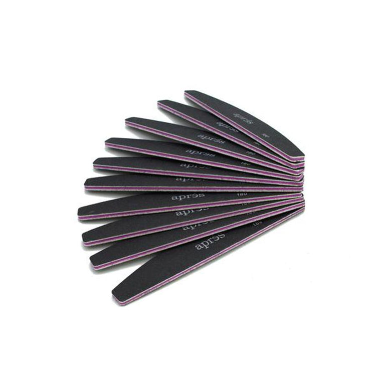 Apres Nail File 100/180 Black APNF100180-1 10pack 95672