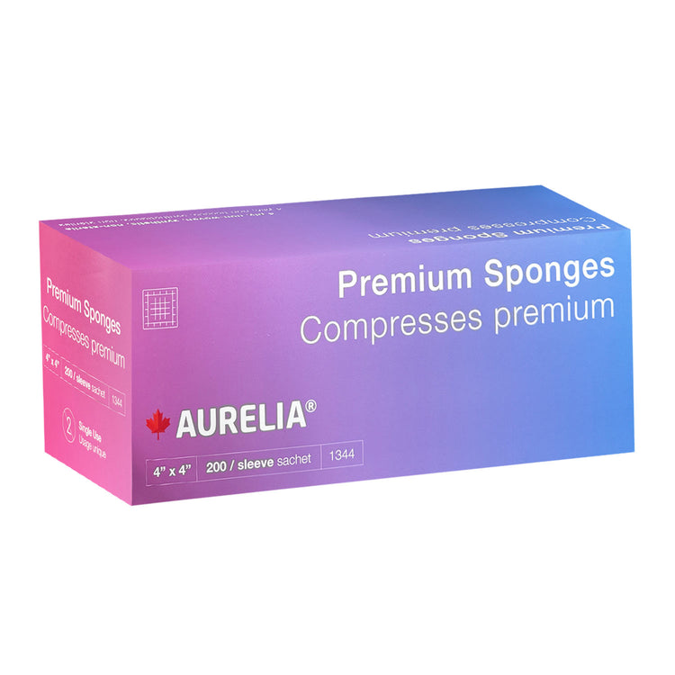 Aurelia Premium Sponges Nonwoven 200PK 4" x 4"/4-Ply - 1344