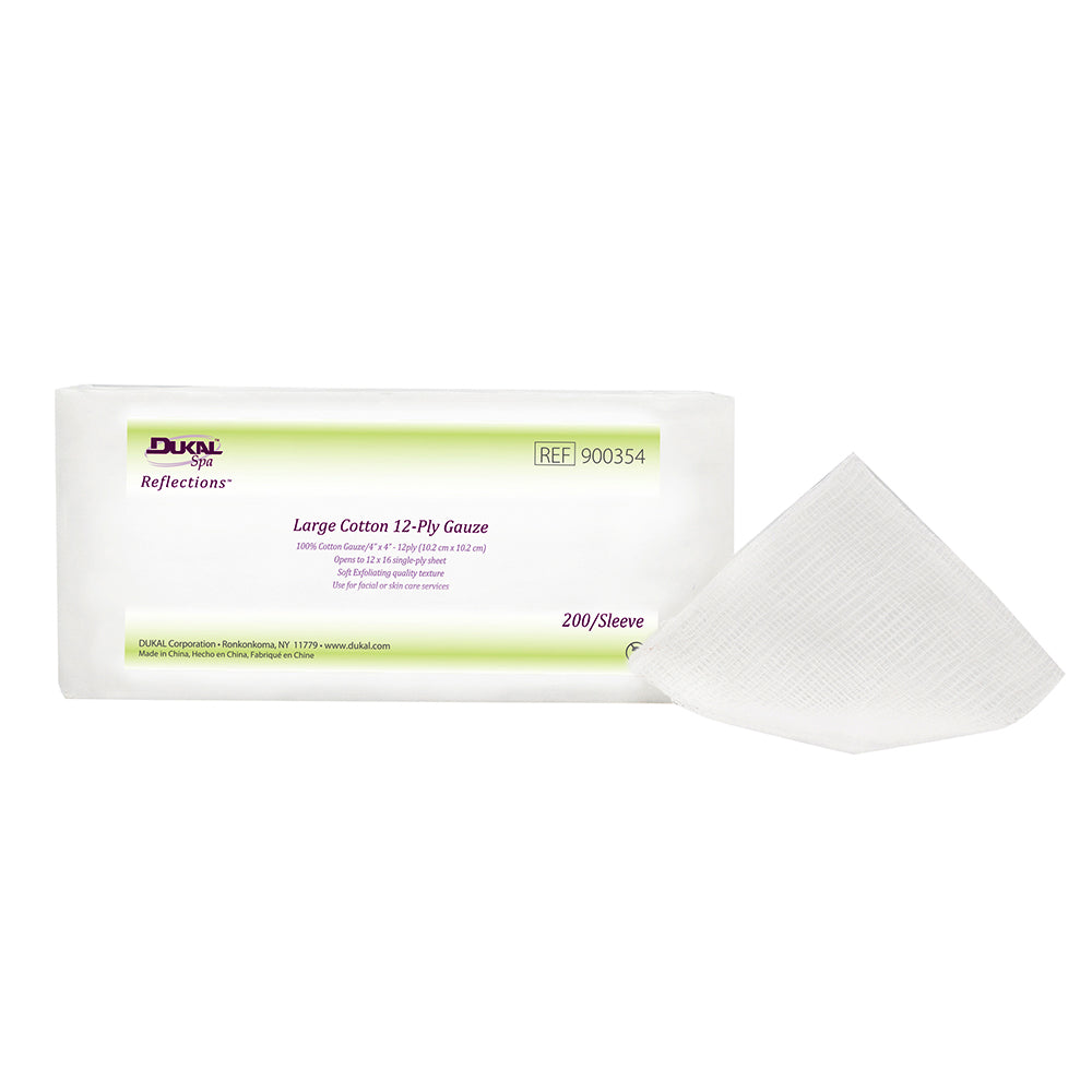 Dukal Large Cotton 12-Ply Gauze 4" x 4" 200PK 900354