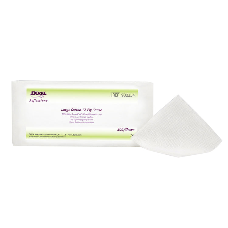 Dukal Large Cotton 12-Ply Gauze 4" x 4" 200PK 900354