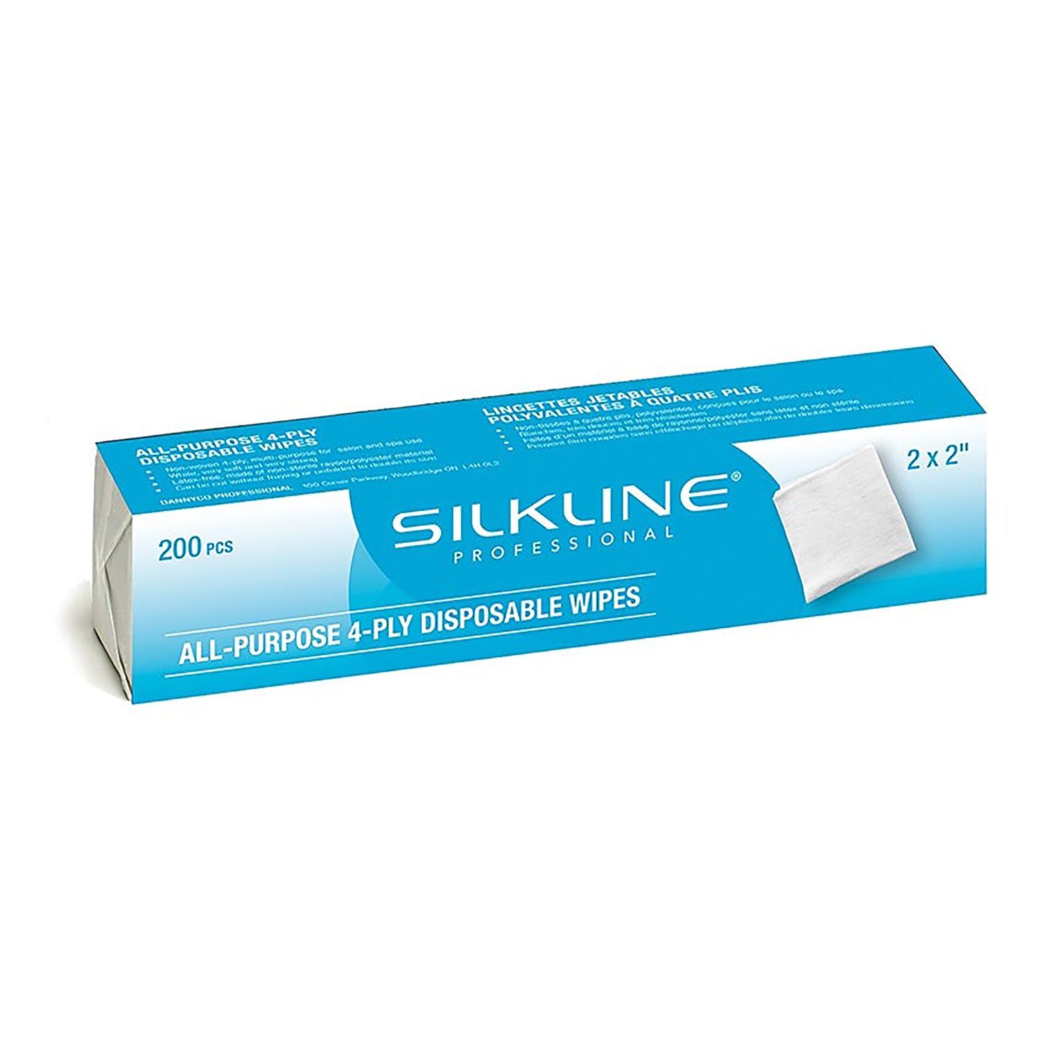 Silkline All Purpose Nail Wipes 4-ply 2"x2" 200pcs 02275