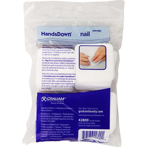 Handsdown Nail Wipes Lint Free 2"x2" White 200/bag 42800