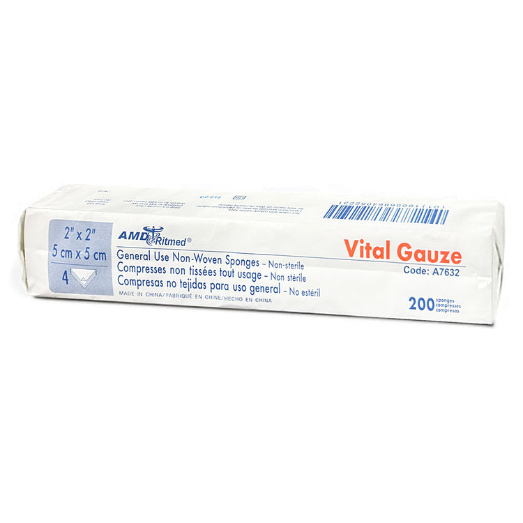 Medicom Vita Gauze Non-Woven Sponges 2x2IN 4Ply A7632