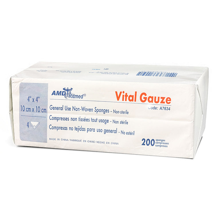 Medicom Vita Gauze Non-Woven Sponges 4x4IN 4Ply A7634
