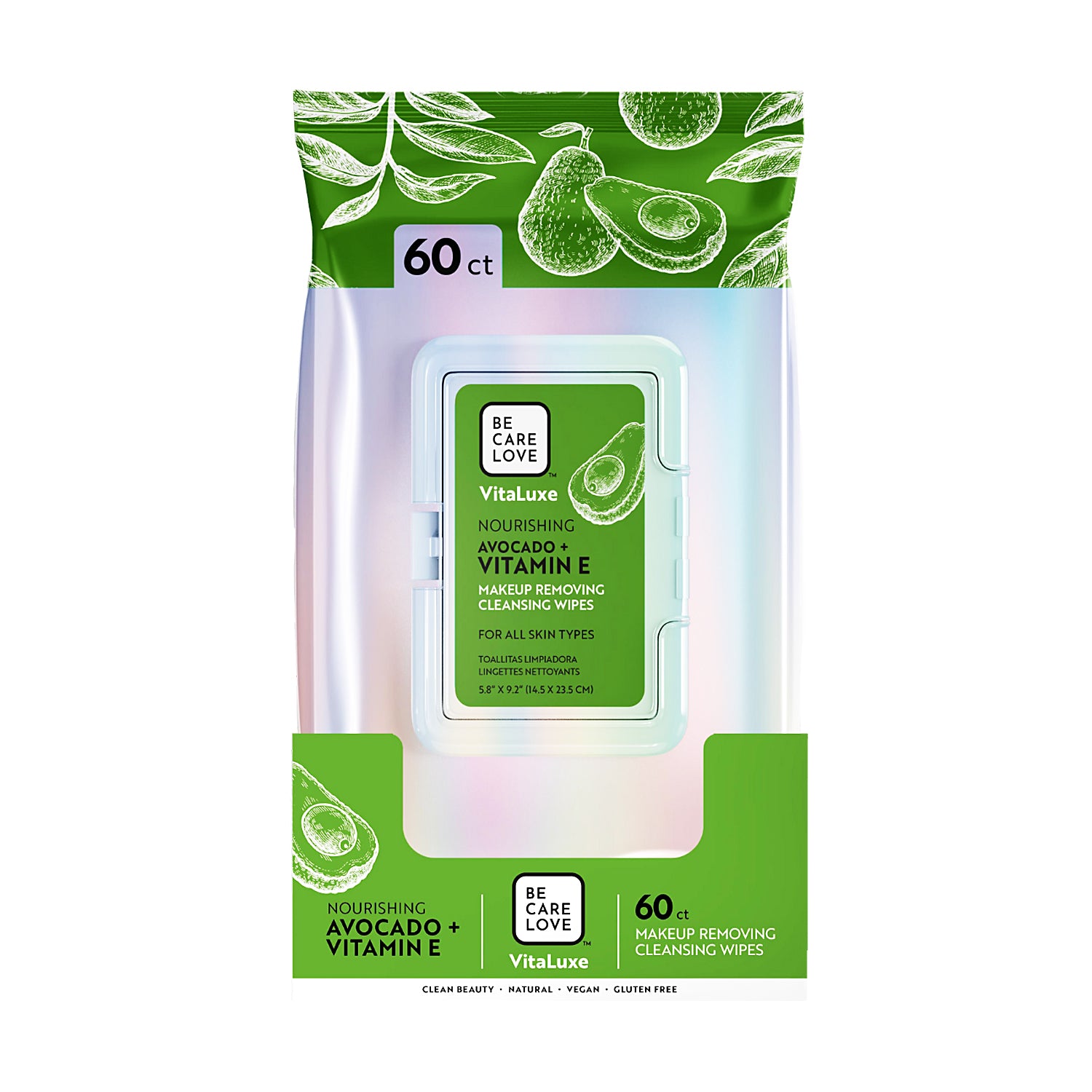 BCL Vitaluxe Makeup Removing Wipes Avocado Vitamin E 67014