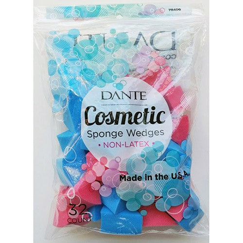 Dante Cosmetic Sponge Wedges Non-Latex 32 Count #732BGBP