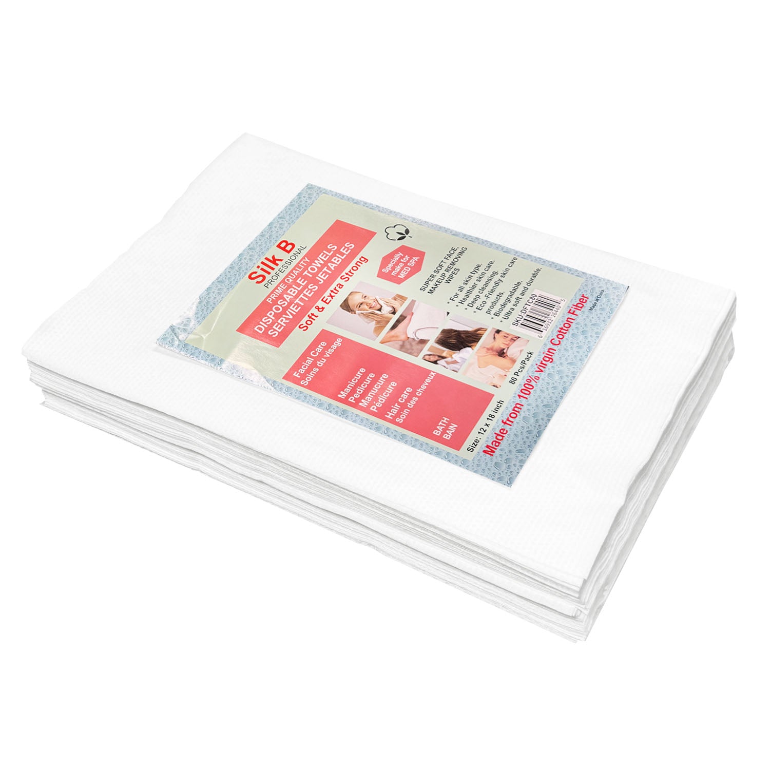 Silk B Soft & Extra Strong Spa Disposable Towels DFTC80