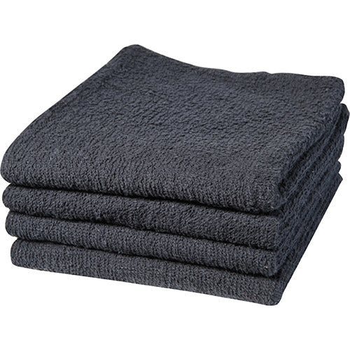 BabylissPRO Cotton Towels 16"x28" 1Dozen - Black #34470