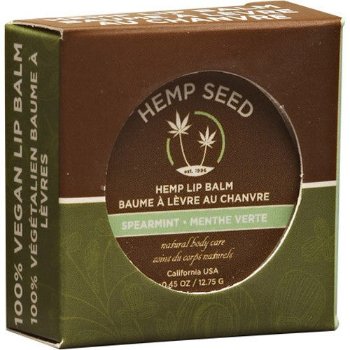 Earthly Body Hemp Seed Lip Balm Tin 0.45oz Spearmint HSL500T