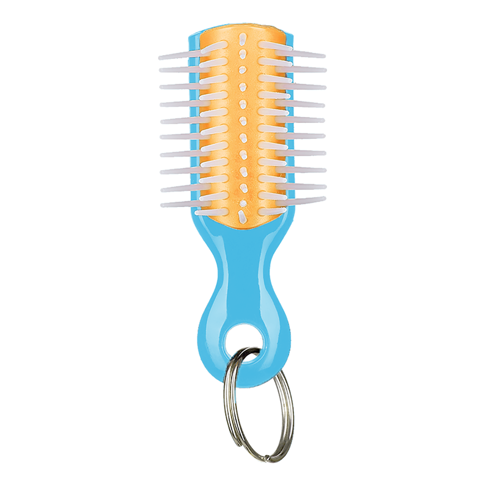 Denman Mini Brush Keychain Yellow/Blue KR48DISPNAUC / 01115
