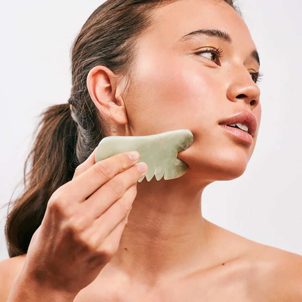 Zoe Ayla Comb Edge Jade Gua Sha Tool RT393-JDGST/01745