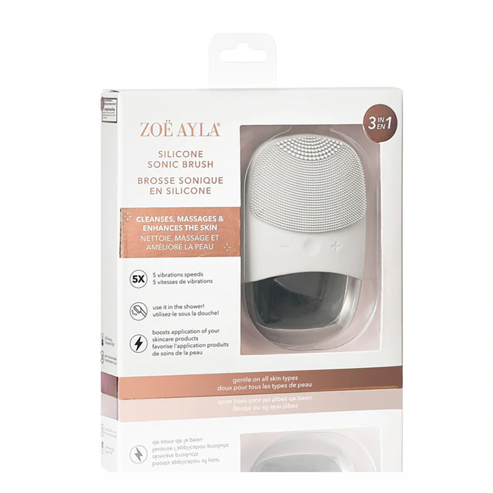 Zoe Ayla 3 IN 1 Silicone Sonic Brush SEL004-SILBR/01883