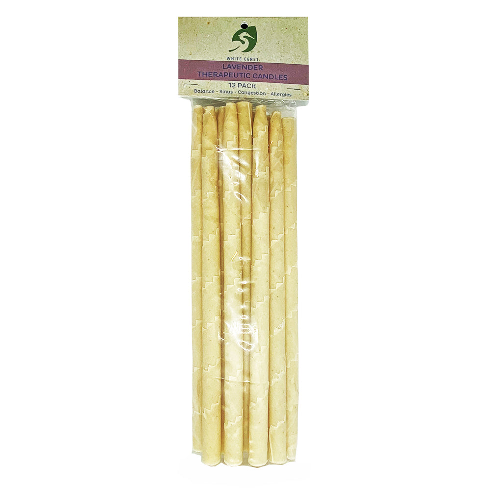 White Egret Family Lavender Therap Candles 12Pk 02150