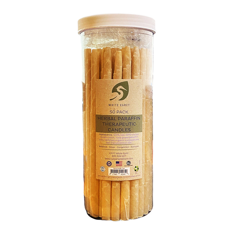 White Egret Herbal Par Therap.Candles 1/2" 50PK HERCON 02165