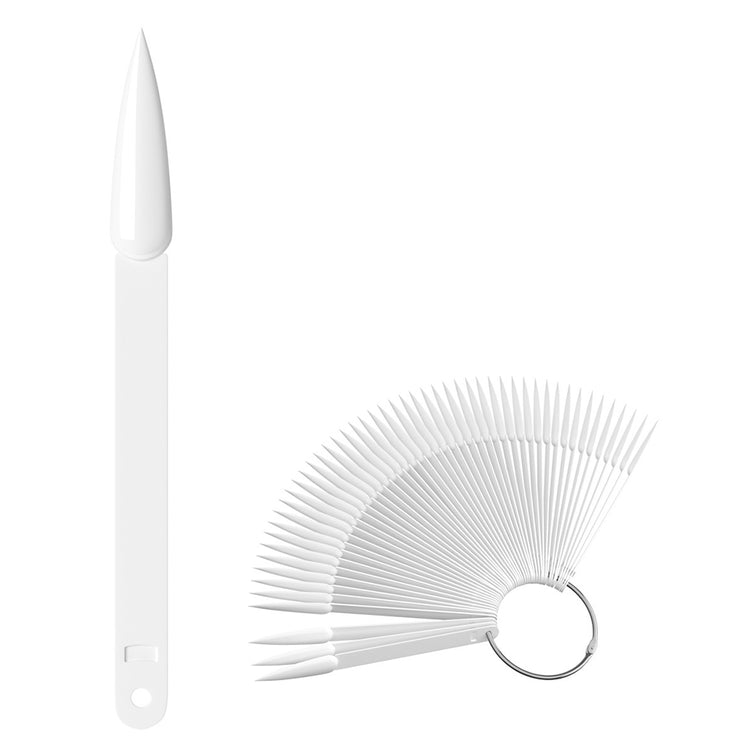 Cre8tion Chart Fan 50 pcs Triangle Shape Tips White 10393