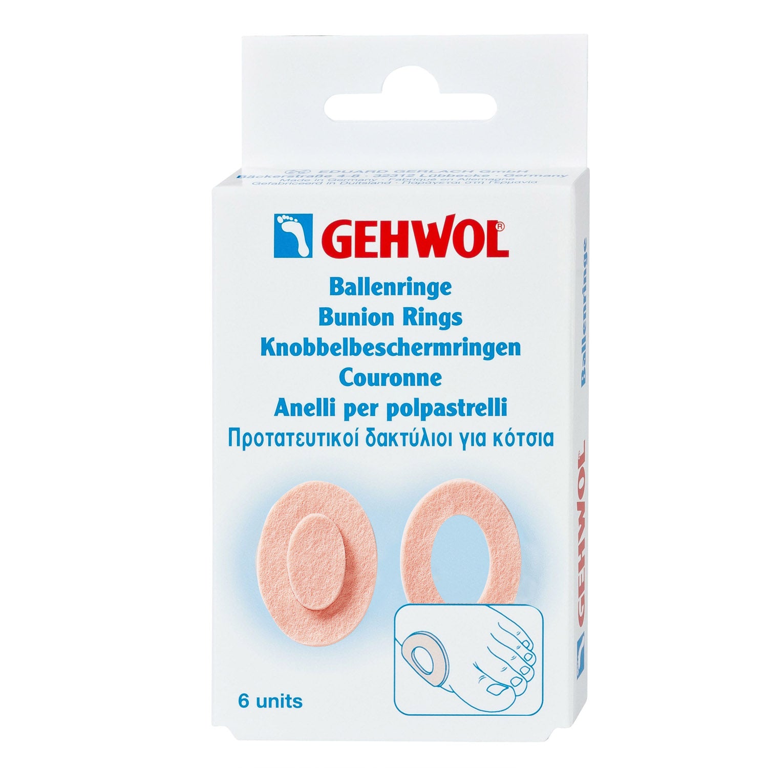 Gehwol Bunion Rings Oval 6PK 1127100 / 11602