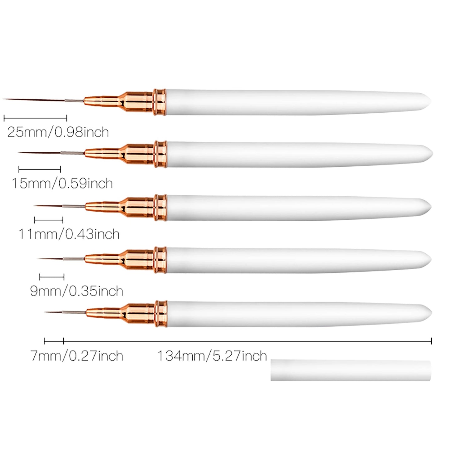 Nail Art Liner Brush Set 5pcs 14650