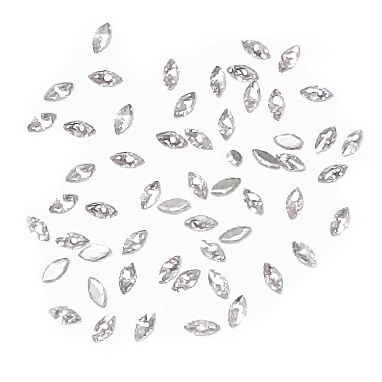 Mini Rhombic Diamonds Nails Gemstones 100pcs 15316