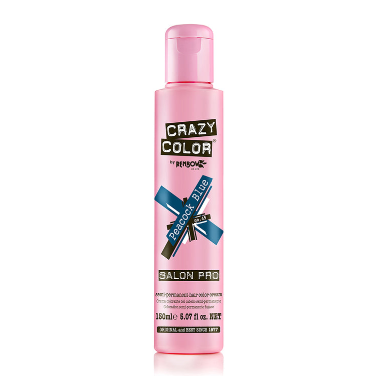 Crazy Color Hair Color Cream 45 Peacock Blue 5.07oz 003505