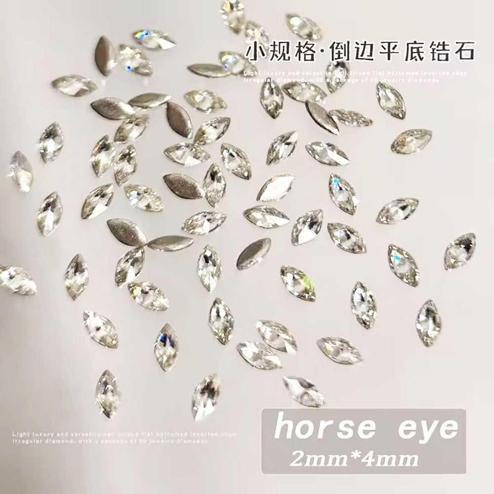Mini Rhombic Diamonds Nails Gemstones 100pcs 19220