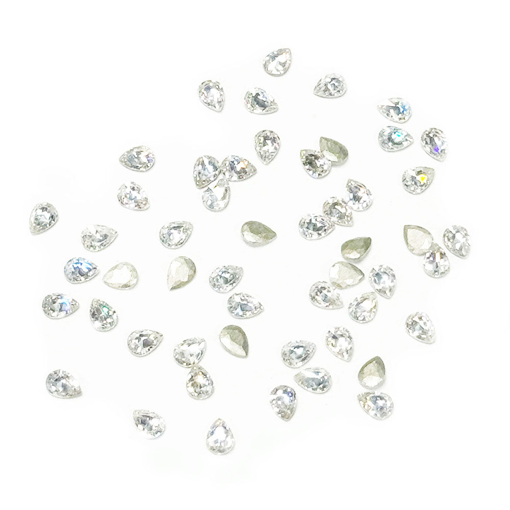 Mini Rhombic Diamonds Nails Gemstones 100pcs 20620
