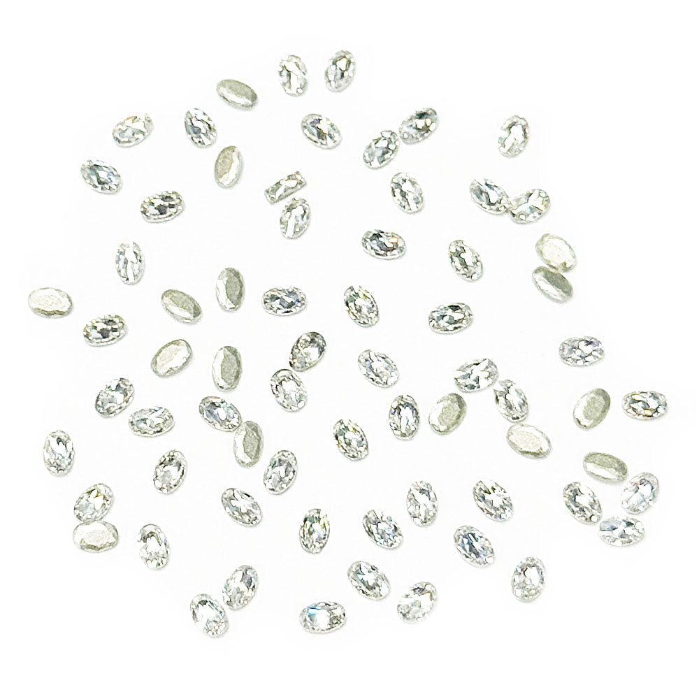 Mini Rhombic Diamonds Nails Gemstones 100pcs 20781