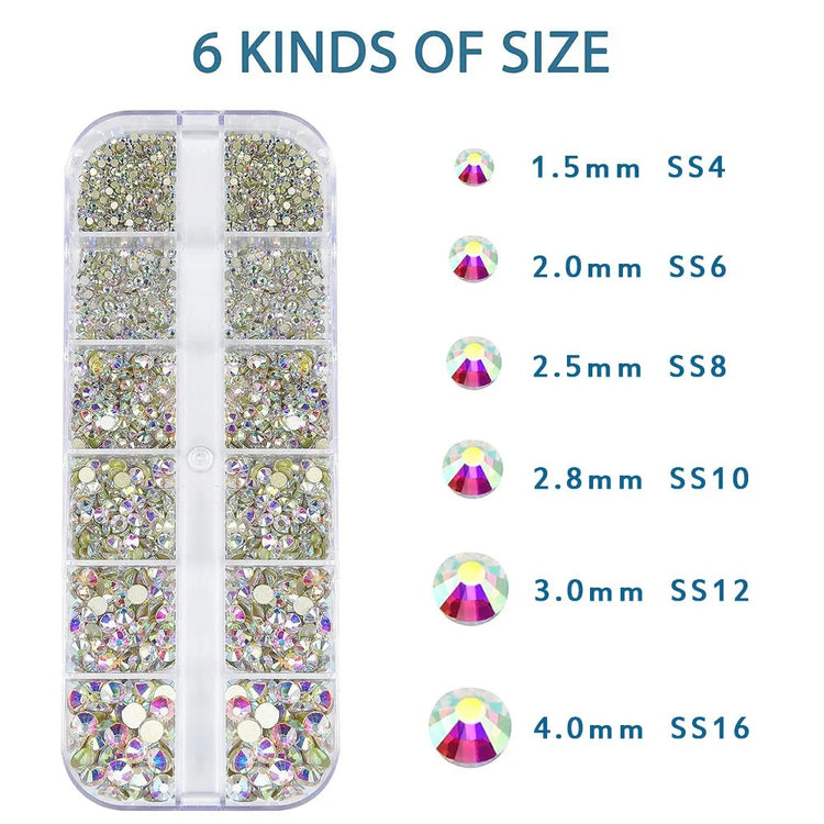 Crystal Diamond Gems Nail Rhinestones Mixed 22210
