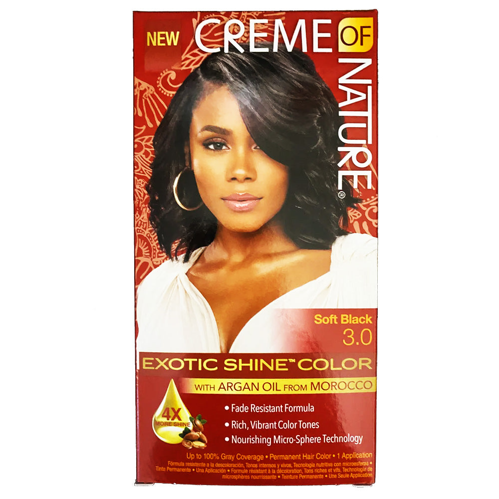 Creme Of Nature Exotic Shine Color - 3.0 Soft Black 23268