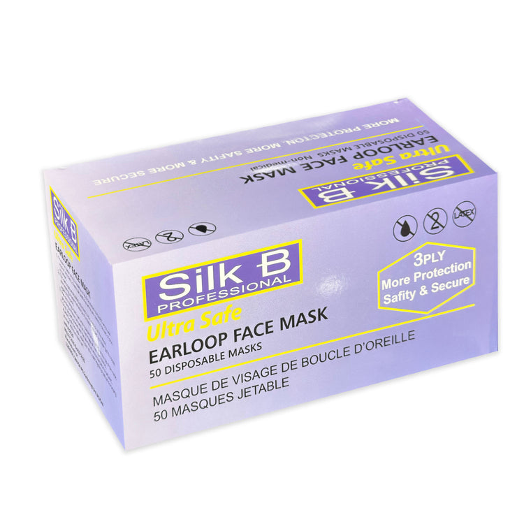 Silk B Earloop Face mask 50 pcs Black 25968 FMB50