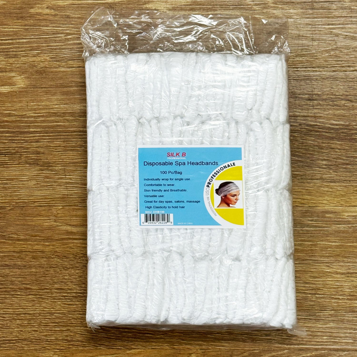 Silk B Disposable Elastic Headband 100pcs 11cm x 35cm 26228