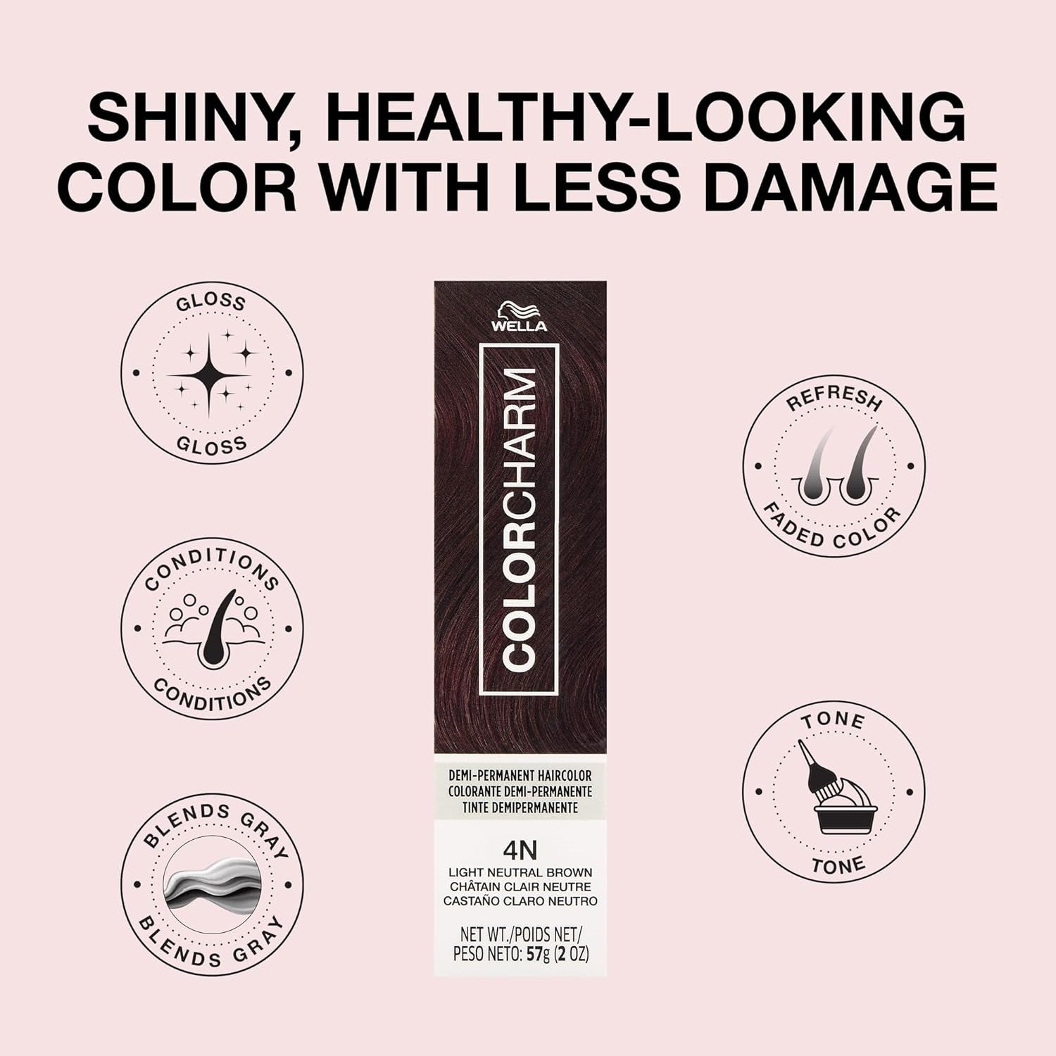 Wella Color Charm 4N Light Neutral Brown 2 oz 31726