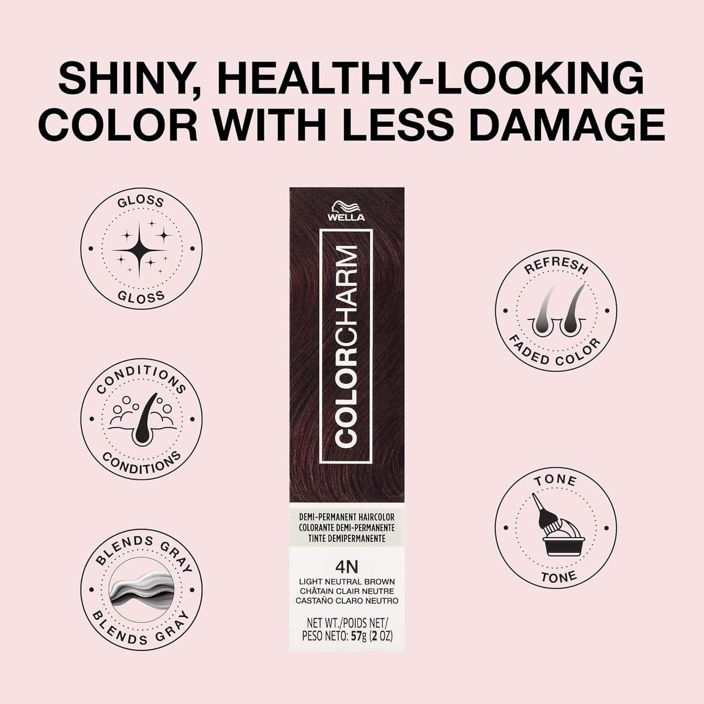 Wella Color Charm 4N Light Neutral Brown 2 oz 31726
