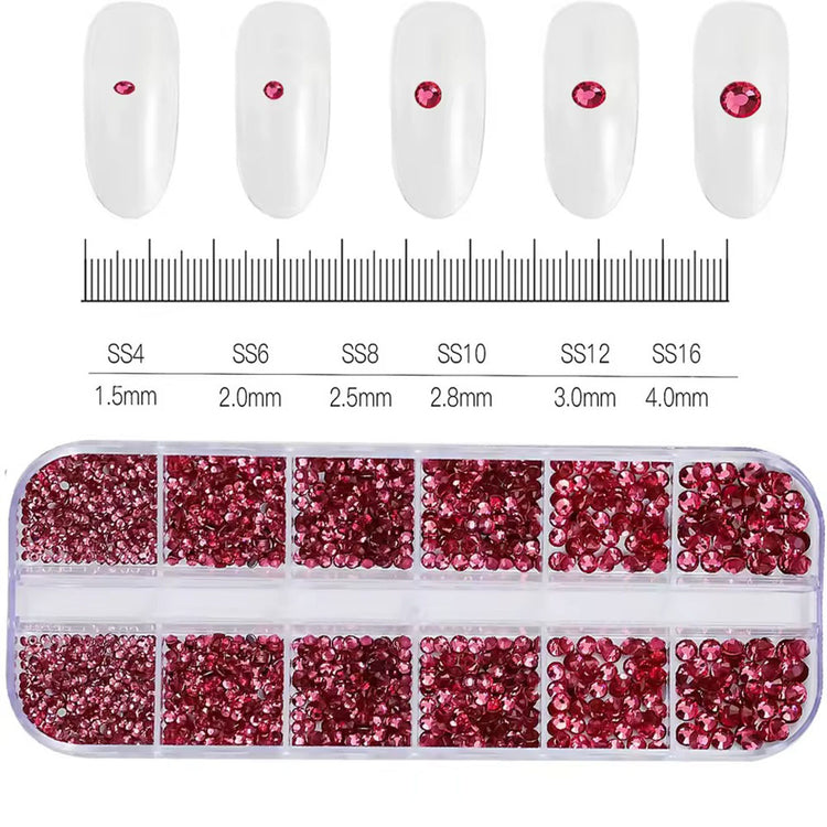 Clear Crystal Diamond Gems Nail Rhinestones Mixed 32509