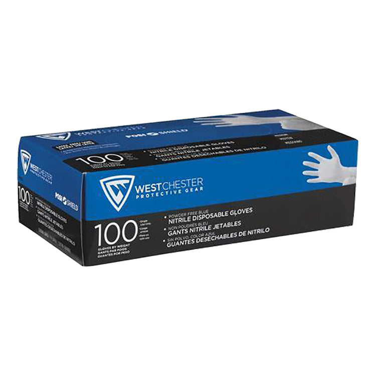 WestChester Nitrile Diposable Gloves Blue 100pcs Small 35156