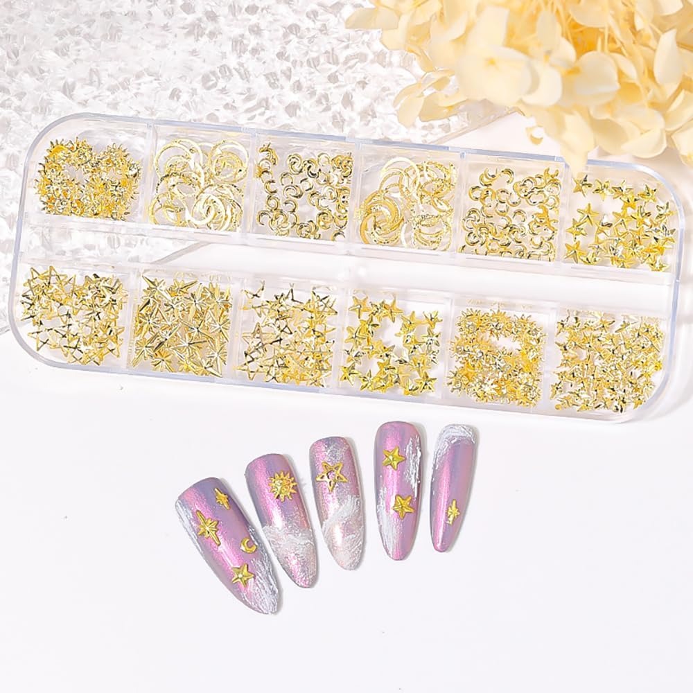 Nail Art Decorations Metal Gold 35209