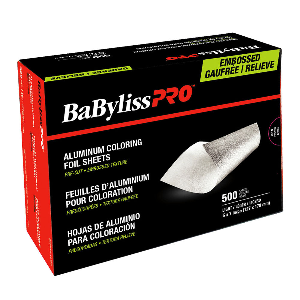 BaBylissPRO Embossed Foil Sheets 500ct Light BESRF57LUCC