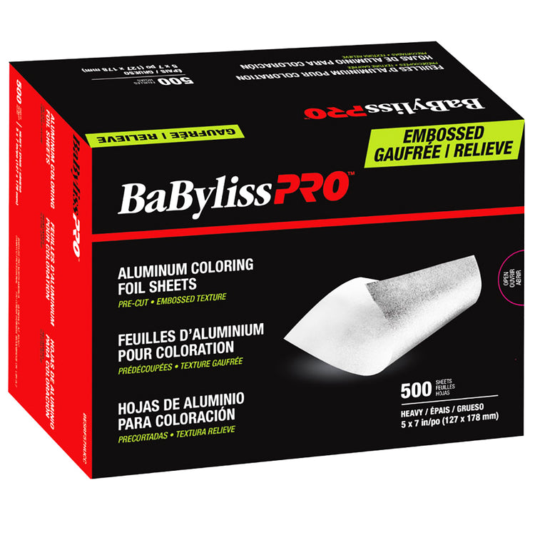 BaBylissPRO Embossed Foil Sheets 500ct Heavy BESRF57HUCC