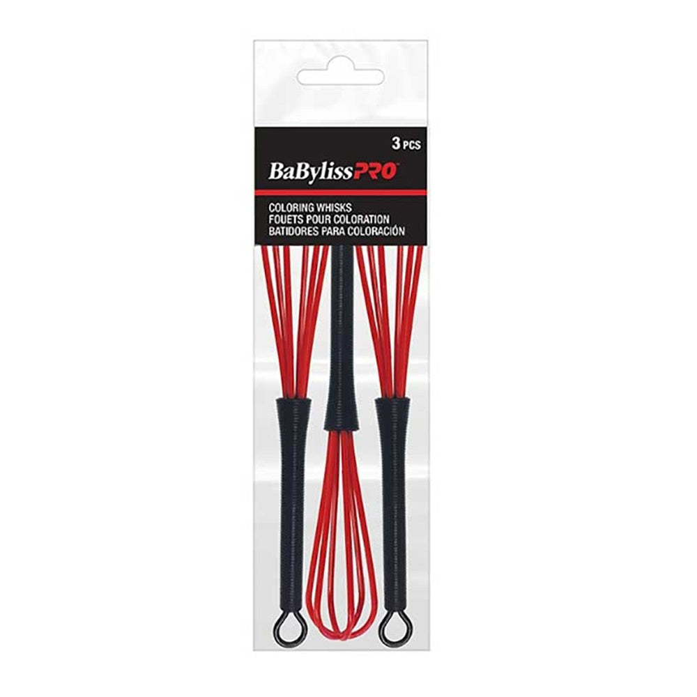 BaBylissPRO Coloring Whisks Round Red 3pcs BESWHISK1UCC