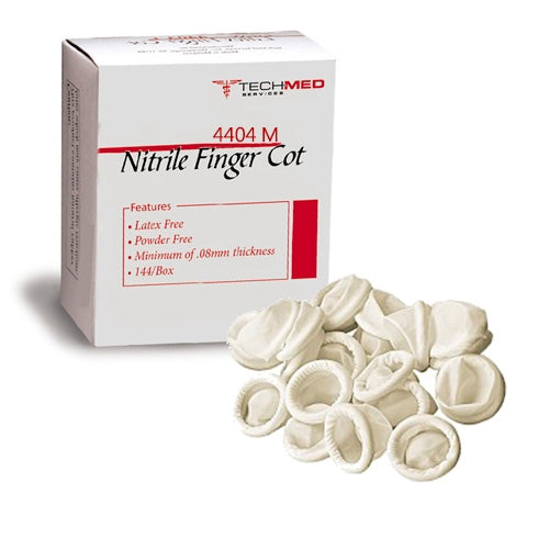 TechMed Nitrile Finger Cot 144 Pcs, Medium - 4404M