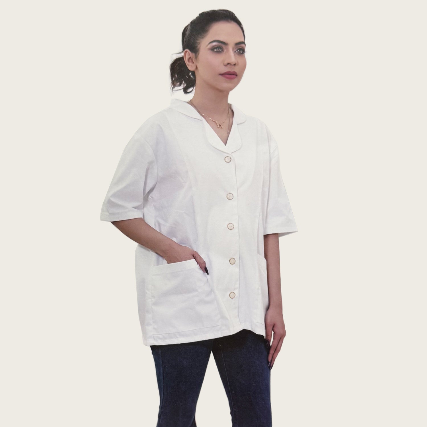 Silver Star Lab Coat White SS-002 Medium 50136