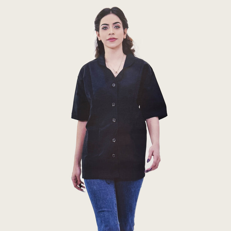 Silver Star Lab Coat Black SS-002 M 50148
