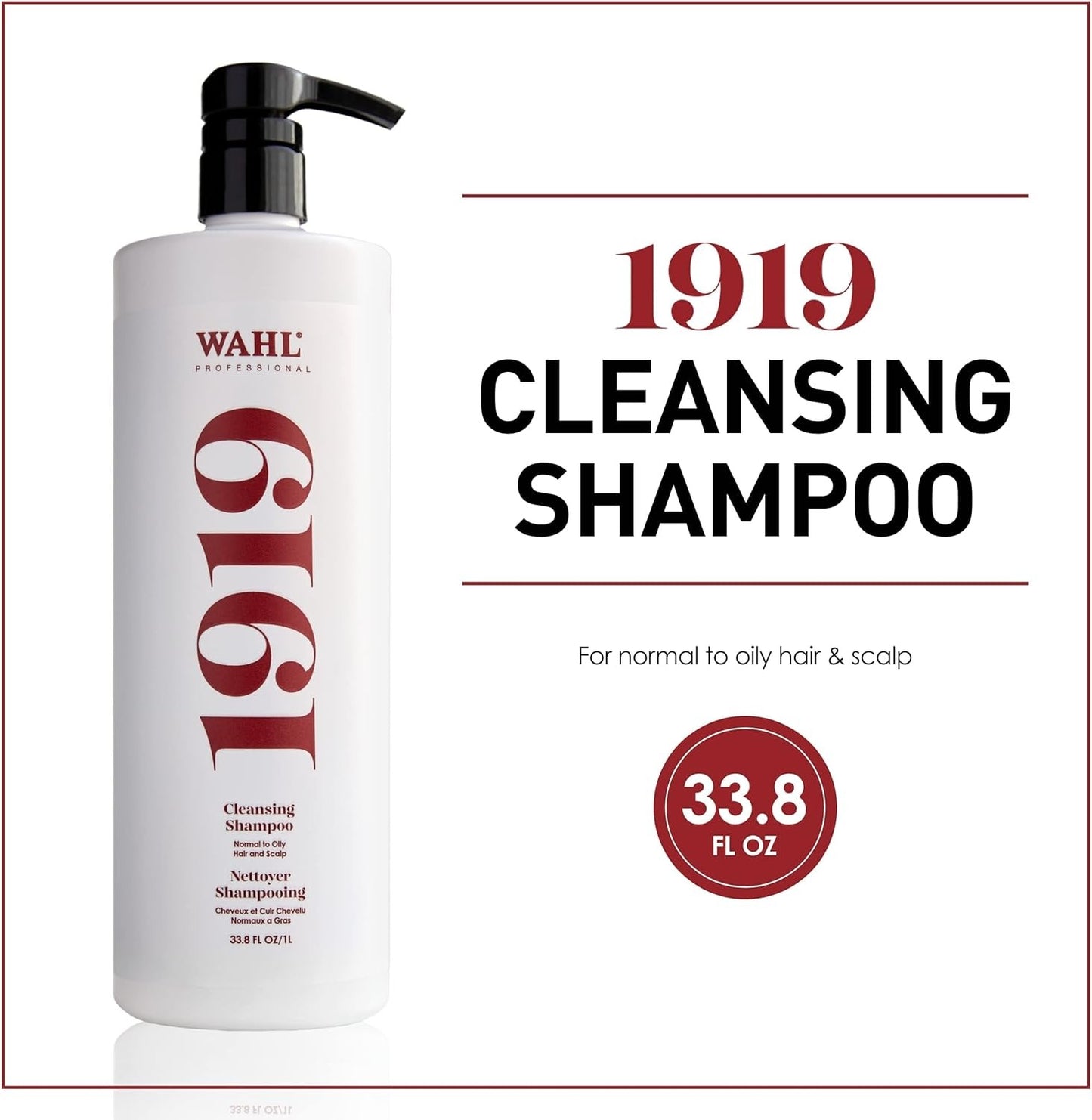 Wahl 1919 Cleansing Shampoo Normal/Oily Hair 1L 54249