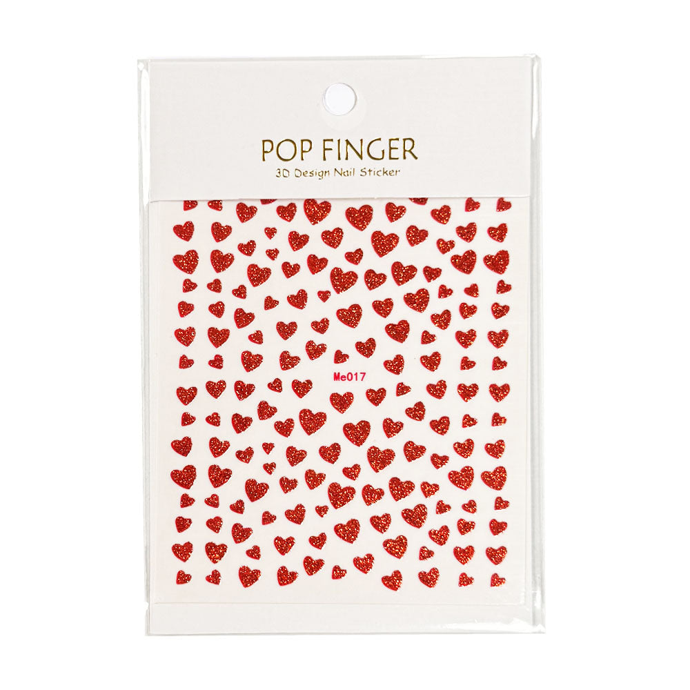 3D Love Heart Nail Art Sticker Decals Mixied Size 60630