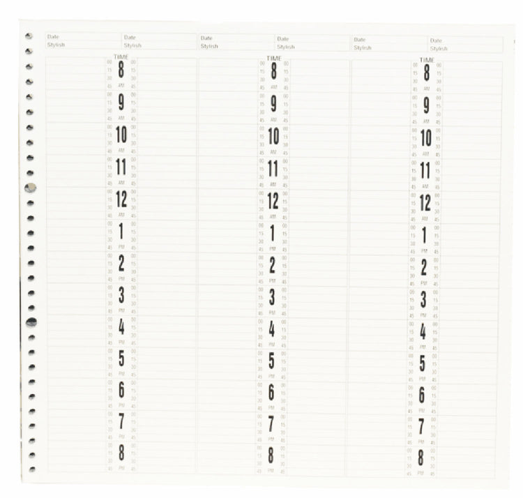 Daniel Stone 6-Column Appointment Book Refill 200Pgs AB226R