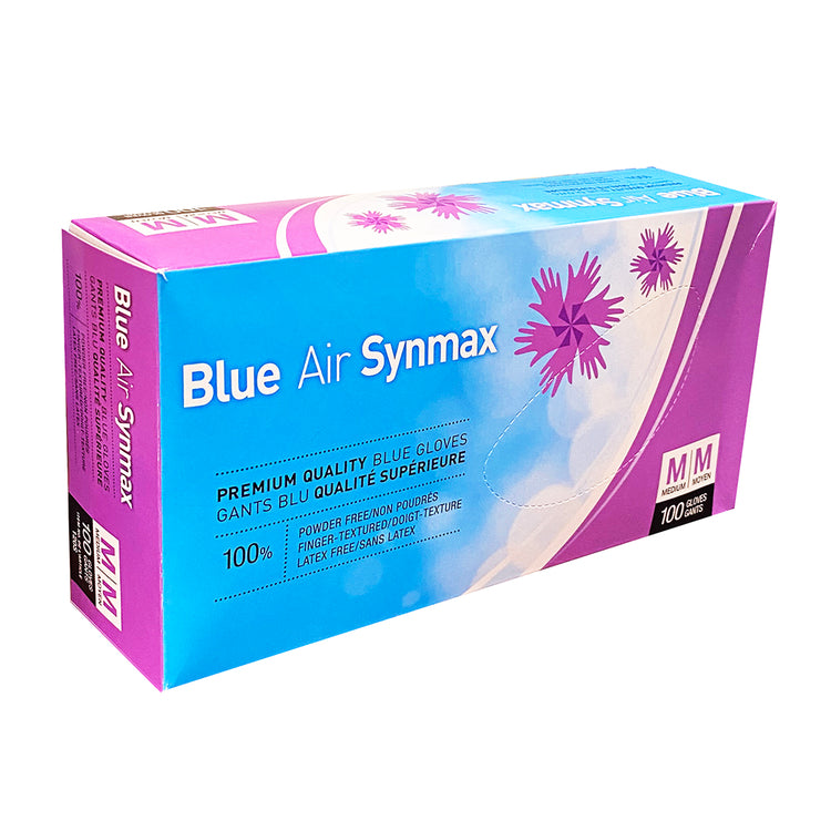 Blue Air Synmax Premium Quality Blue Gloves 100pcs Medium