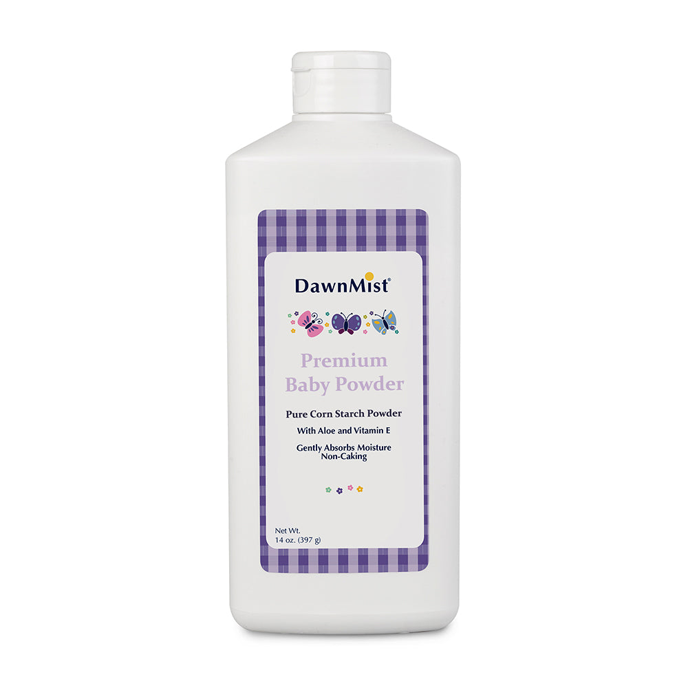 Dukal Dawn Mist Pure Corn Starch Baby Powder 14 oz. BPC14