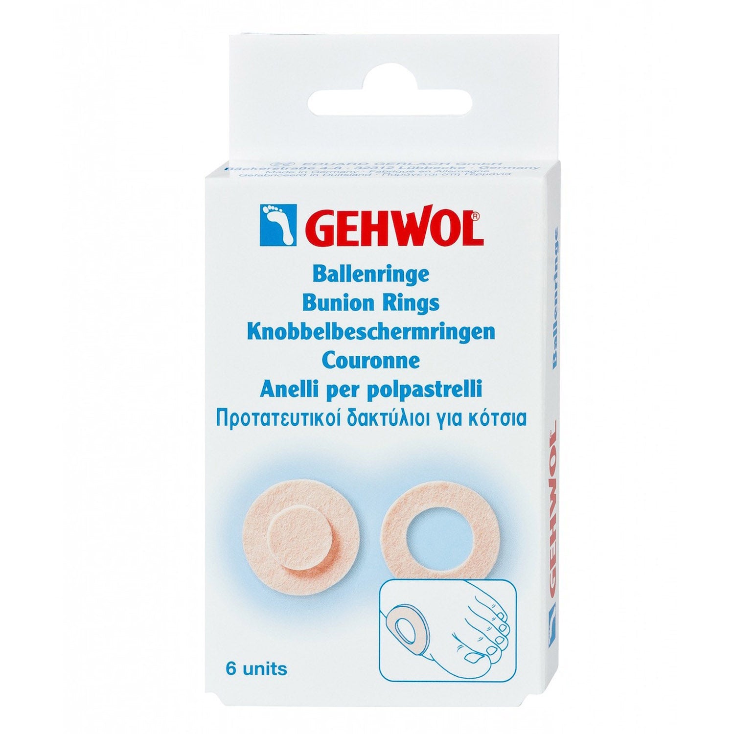 Gehwol Bunion Rings Round 6PK 1126100 / 11601