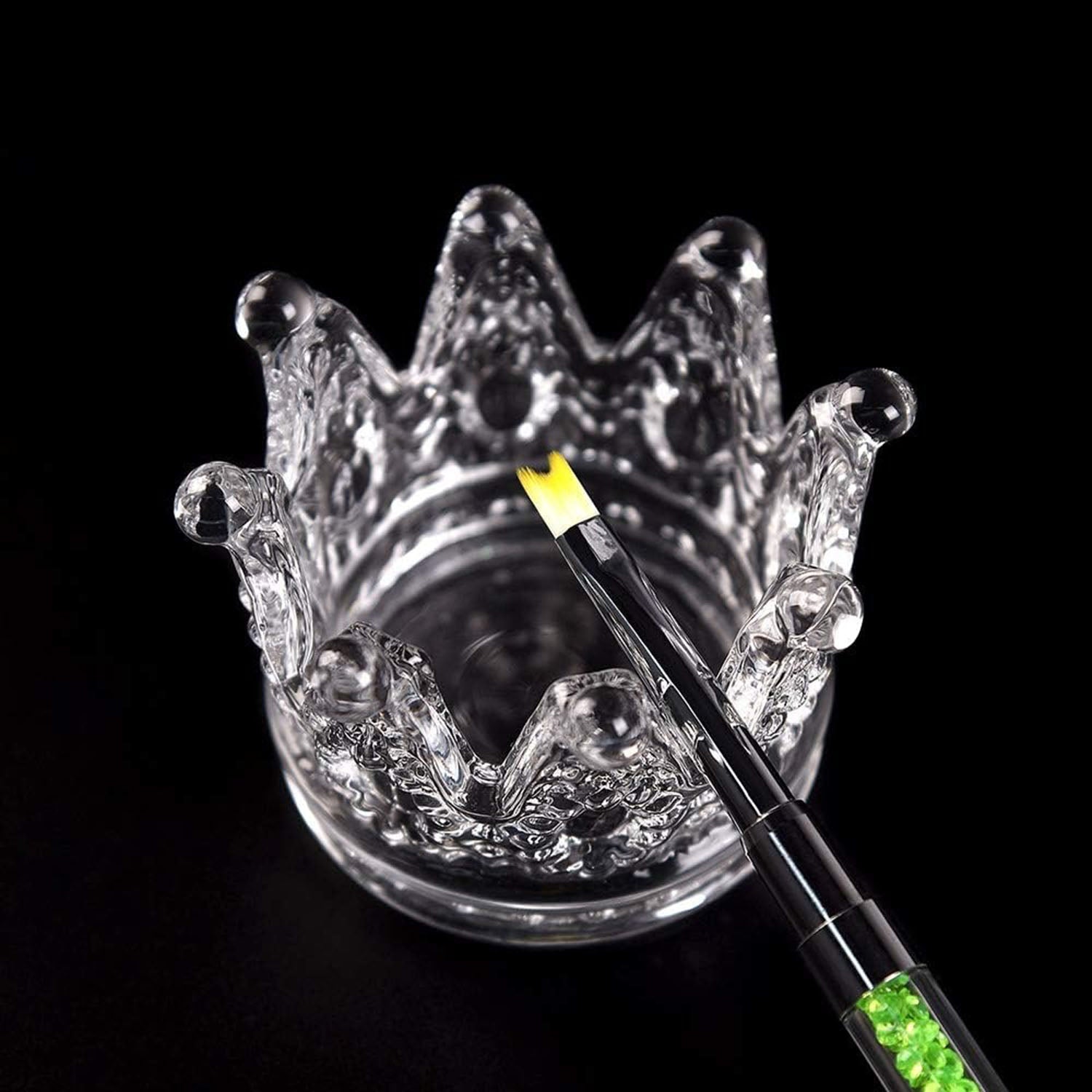 Glass Dappen Dish & Brush Holder GDD-2N1 00201